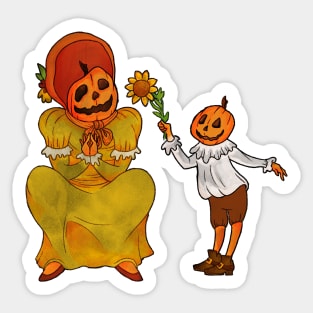 Pumpkin Folk Sticker